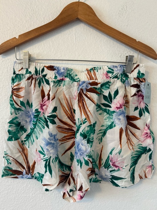 Shade & Shore Pants - Shade & Shore Colorful Floral Cover up Shorts Size M